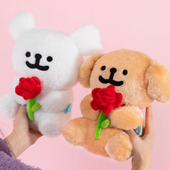 Line Puppy - Rose Plush Toy