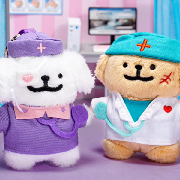 Line Puppy - Halloween Series Plush Pendant Nurse Bat Costume Doll