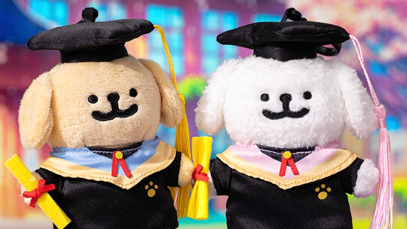 Line Puppy - Plush Pendant For Academic Gowns